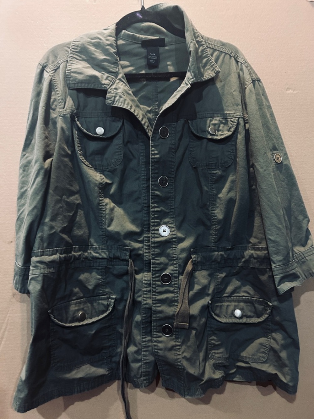Lane Bryant Olive Green Utility Jacket